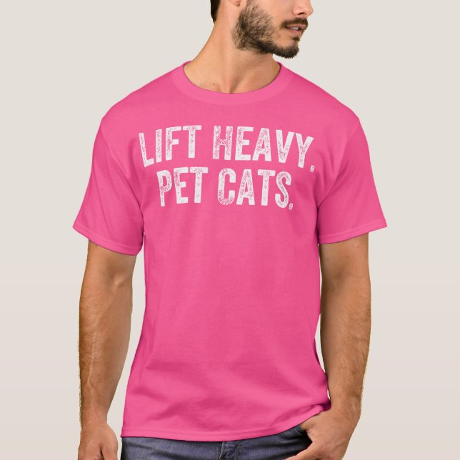 Heavy Pet Cats Gym Weightlifter Bodybuilder T-Shirt (Vorderseite)