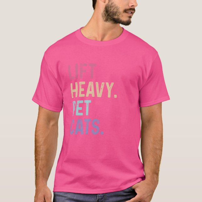 Heavy Pet Cats - Gym Workout Weight Lifting V T-Shirt (Vorderseite)