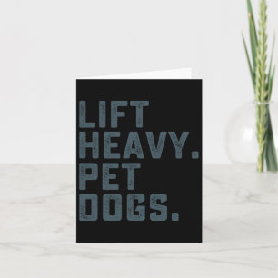 Heavy Pet Hunde Funny Workout Fitness Gym Weig Karte