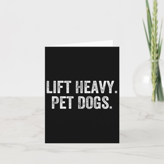Heavy Pet Hunde Gym Weightlifter Bodybuilder Karte (Vorderseite)