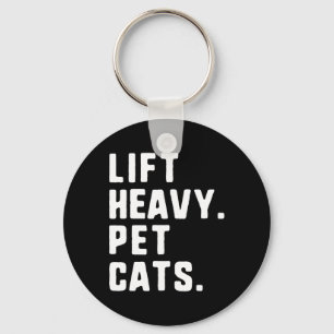 Heavy Pet Katzen Funny Gym Workout Gewicht Lifti Schlüsselanhänger