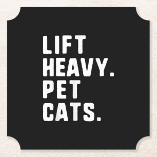 Heavy Pet Katzen Funny Gym Workout Lifting Geschen Untersetzer