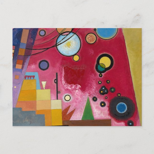 Heavy Red, 1924 von Wassily Kandinsky Postkarte (Vorderseite)
