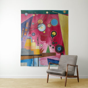 Heavy Red Kandinsky Wandteppich