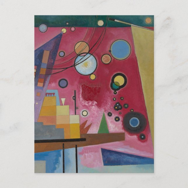 Heavy Red von Wassily Kandinsky Postkarte (Vorderseite)