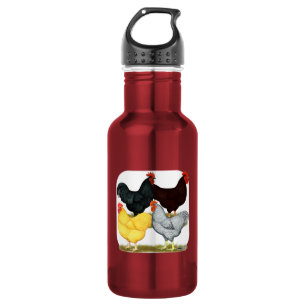 Heavy Rooster Chicken Quartett Edelstahlflasche