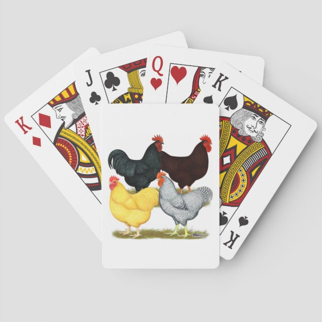 Heavy Rooster Chicken Quartett Spielkarten (Rückseite)