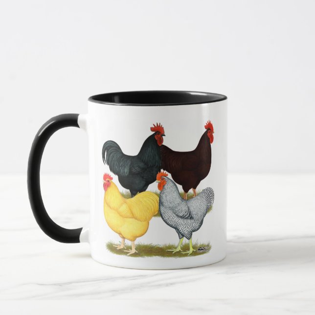 Heavy Rooster Chicken Quartett Tasse (Links)