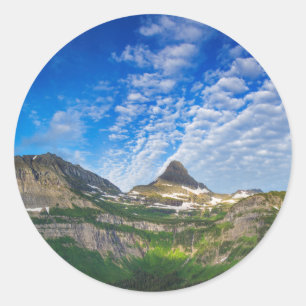 Heavy Runner und Reynolds Mountain am Morgen Runder Aufkleber