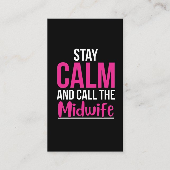 Hebamme Call Funny Baby Delivery Doula Visitenkarte (Vorderseite)