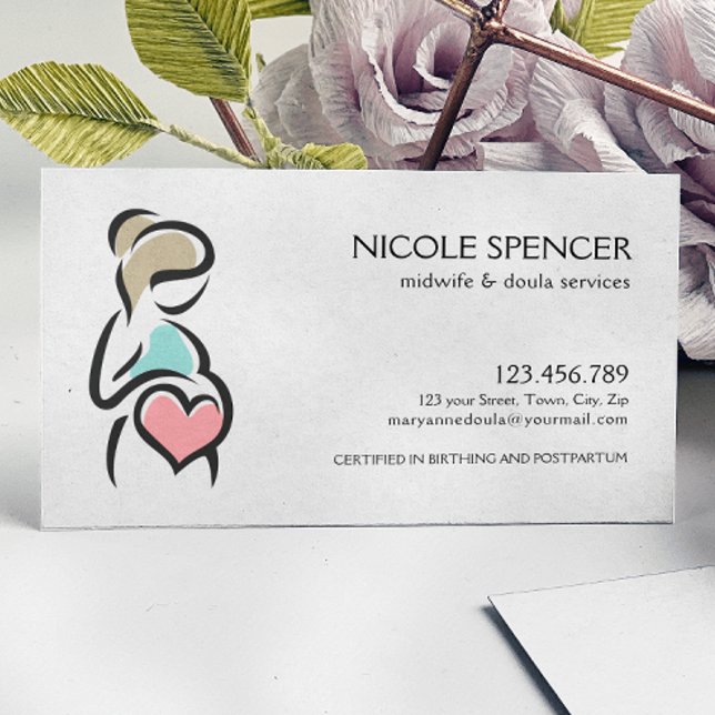 Hebamme Doula Birth Coach Lactation Berater Visitenkarte (Von Creator hochgeladen)