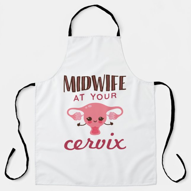 Hebamme in Ihrer Cervix Midwives Midwifery Schürze (Vorderseite)