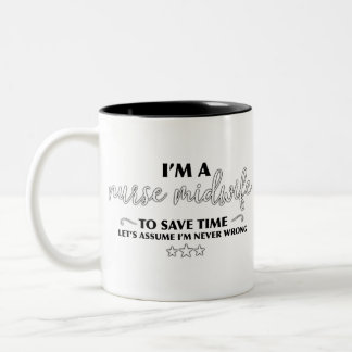 Hebamme = nie falsch zweifarbige tasse