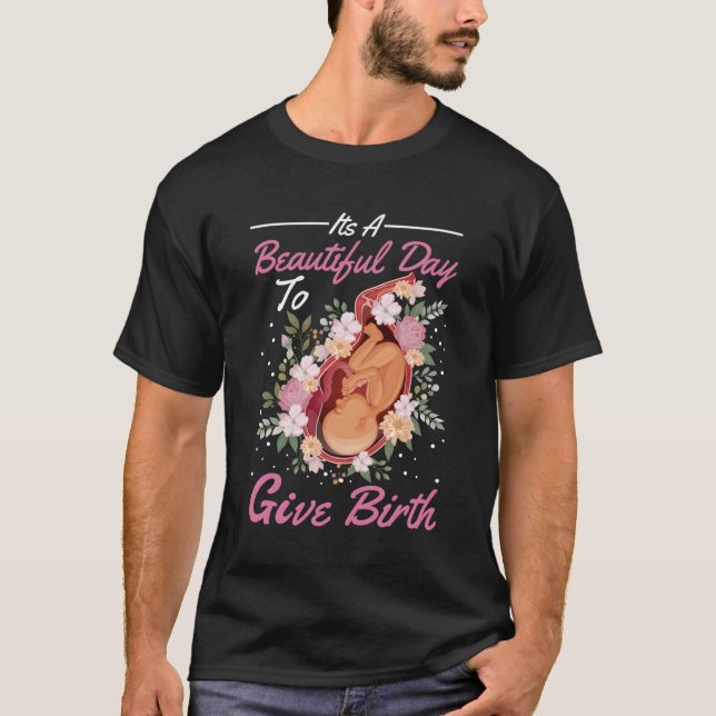 Hebamme Niedlich Blume Baby Catcher Doula T-Shirt (Vorderseite)