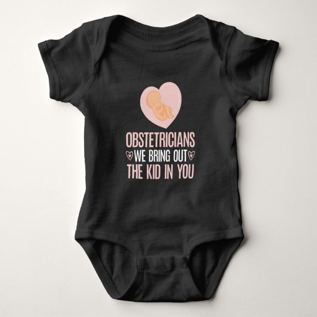 Hebamme Obstetriker Obgyn Niedlich Baby Doula Baby Strampler (Vorderseite)