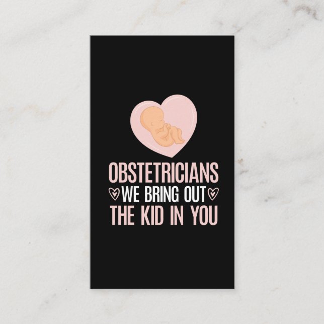Hebamme Obstetriker Obgyn Niedlich Baby Doula Visitenkarte (Vorderseite)