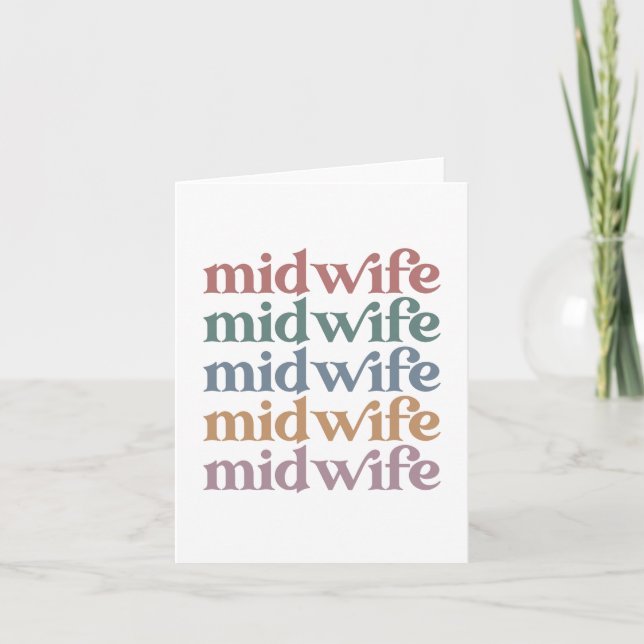 Hebamme Retro Vintag Midwifery Gift Karte (Vorderseite)