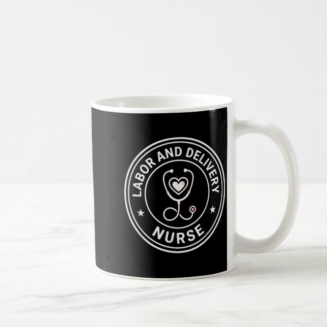 Hebamme Stethoskop Herz RN Kaffeetasse (Rechts)