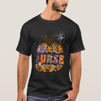 Hebamme Stethoskop Leopard Halloween Kürbis Cos T-Shirt