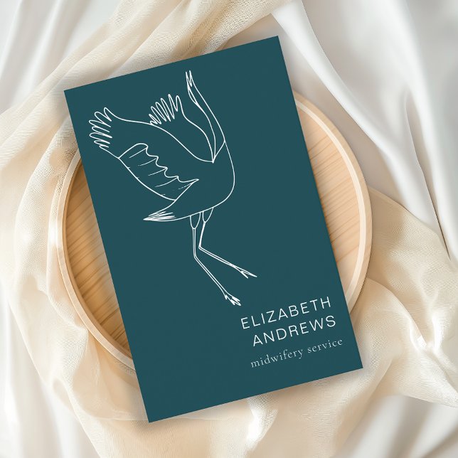 Hebamme, Storch schlicht-moderne Visitenkarte (Von Creator hochgeladen)