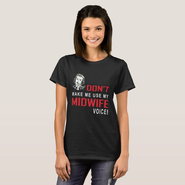 Hebamme-T-Shirt Hebamme-lustiges T-Shirt (Vorne ganz)