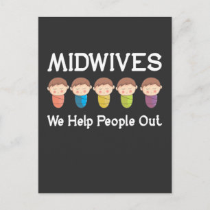 Hebammen Aufwertung Niedlich Doula Midfrau Baby Postkarte