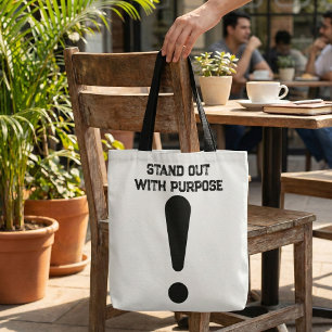 Hebe dich mit Zielstrebigkeit hervor Fettes Ausruf Tasche