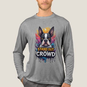 Hebe dich von der Masse ab: Farbiger Boston Terrie Tri-Blend Shirt
