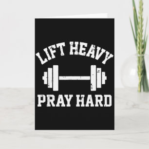 Hebe schwer, bete hart, christliches Workout, Fitn Karte