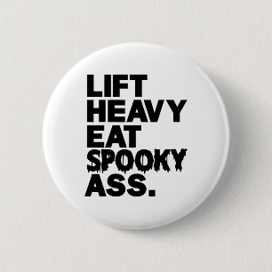 Hebe Schwer Iss Gruselig Lustig Halloween Erwachse Button