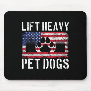 Hebe schwere Haustiere Hunde Gewichtheben Lustige Mousepad