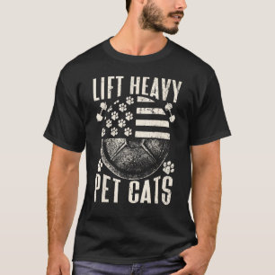 Hebe schwere Haustierkatzen Gewichtheben Katze Gew T-Shirt