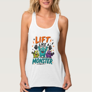 Hebe wie ein Monster Lustiges Halloween Gewichtheb Tank Top