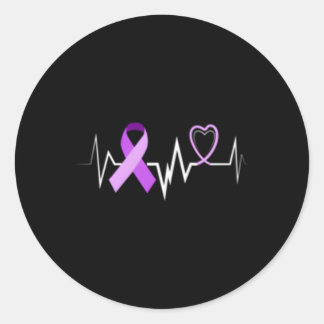 Hebeat Alzheimer Ribbon Alzheimer Disease Awarenes Runder Aufkleber