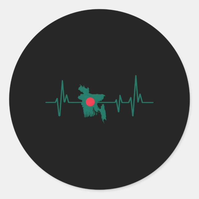 Hebeat Bangladeshi Flag Bangladesch Runder Aufkleber (Vorderseite)