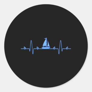 Hebeat Sailing Sailboat Captain Sailers Runder Aufkleber