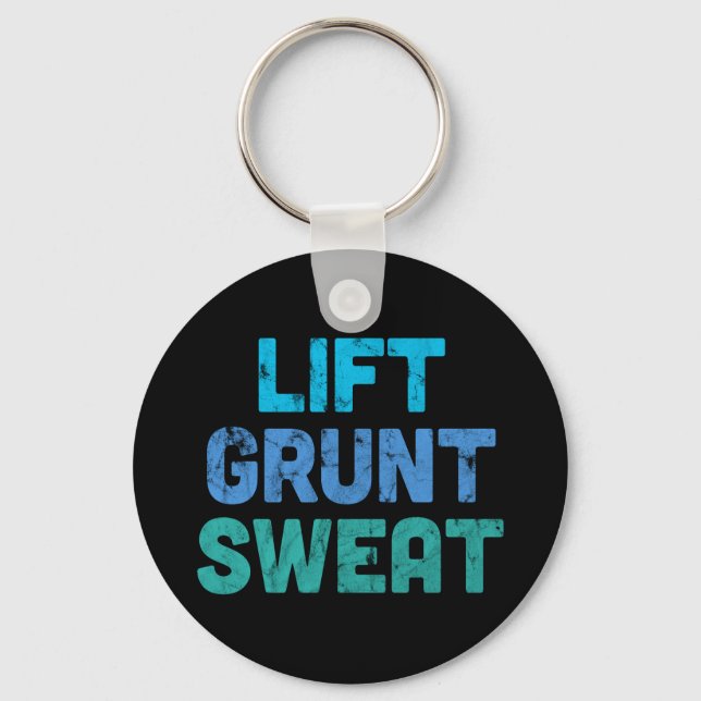 Heben Grunt Sweat Bodybuilder Gym-Übung Schlüsselanhänger (Vorderseite)