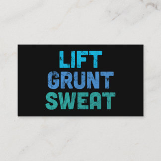 Heben Grunt Sweat Bodybuilder Gym-Übung Visitenkarte