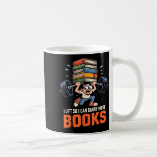 Heben kann mehr Bücher tragen Gewichtheben Literat Kaffeetasse