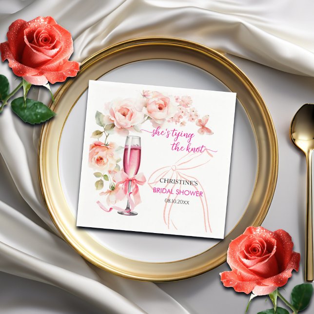 Heben Sie das Glas, das sie das Brautparty des Kno Serviette (Von Creator hochgeladen)