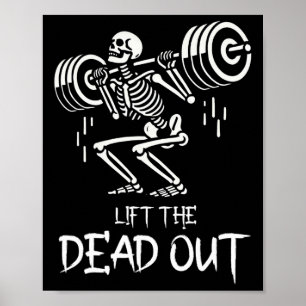Heben Sie den toten, witzigen Halloween-Trainingsw Poster