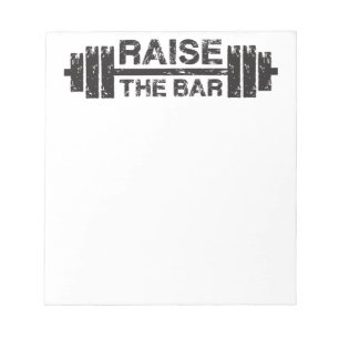Heben Sie die Bar, Barbell - Gym Workout Inspirati Notizblock