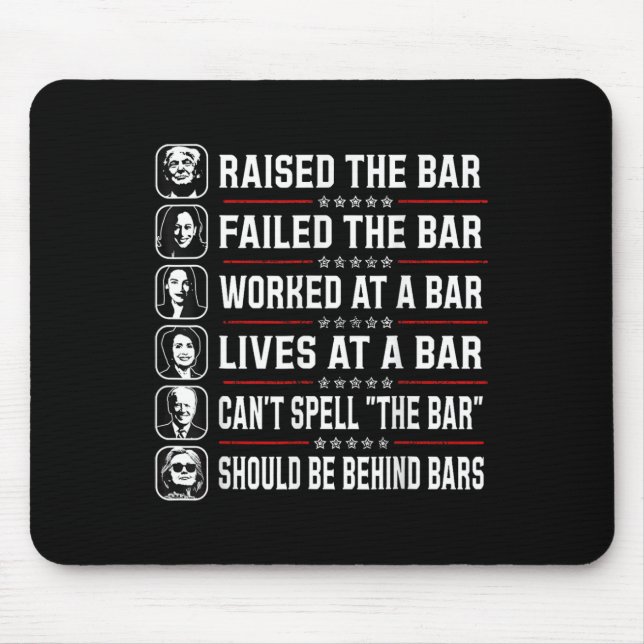 Heben Sie die Bar und Versagte die Bar Mousepad (Vorne)