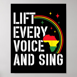 Heben Sie ein paar Stimmen Sing History Monat Anth Poster