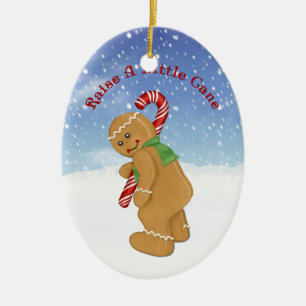 Heben Sie einen kleinen Cane-Spaß Keramikornament