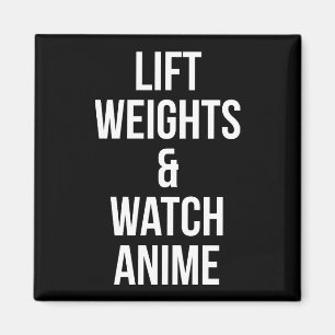 Heben Sie Gewichte an und passen Sie Anime - Magnet