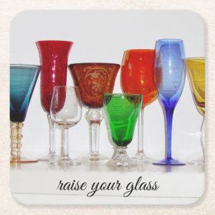 Heben Sie Ihr Glas Rechteckiger Pappuntersetzer