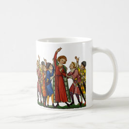 Heben Sie Ihre Hände an Kaffeetasse