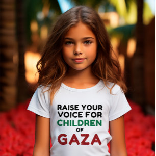Heben Sie Ihre Stimme für die Kinder von Gaza auf T-Shirt