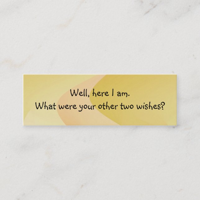 Heben Sie Linie Einleitungs-Karte auf Mini Visitenkarte (Vorderseite)